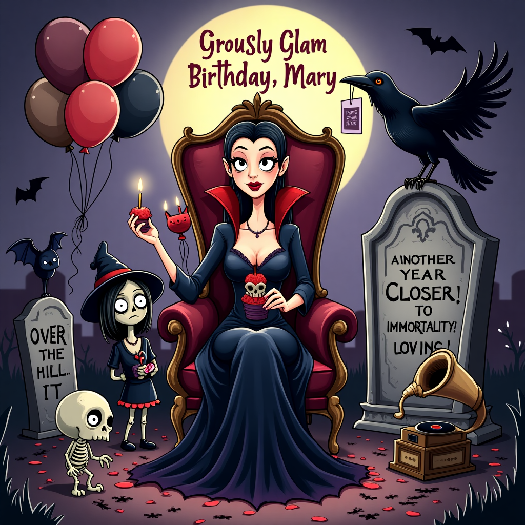 Goth Birthday Card