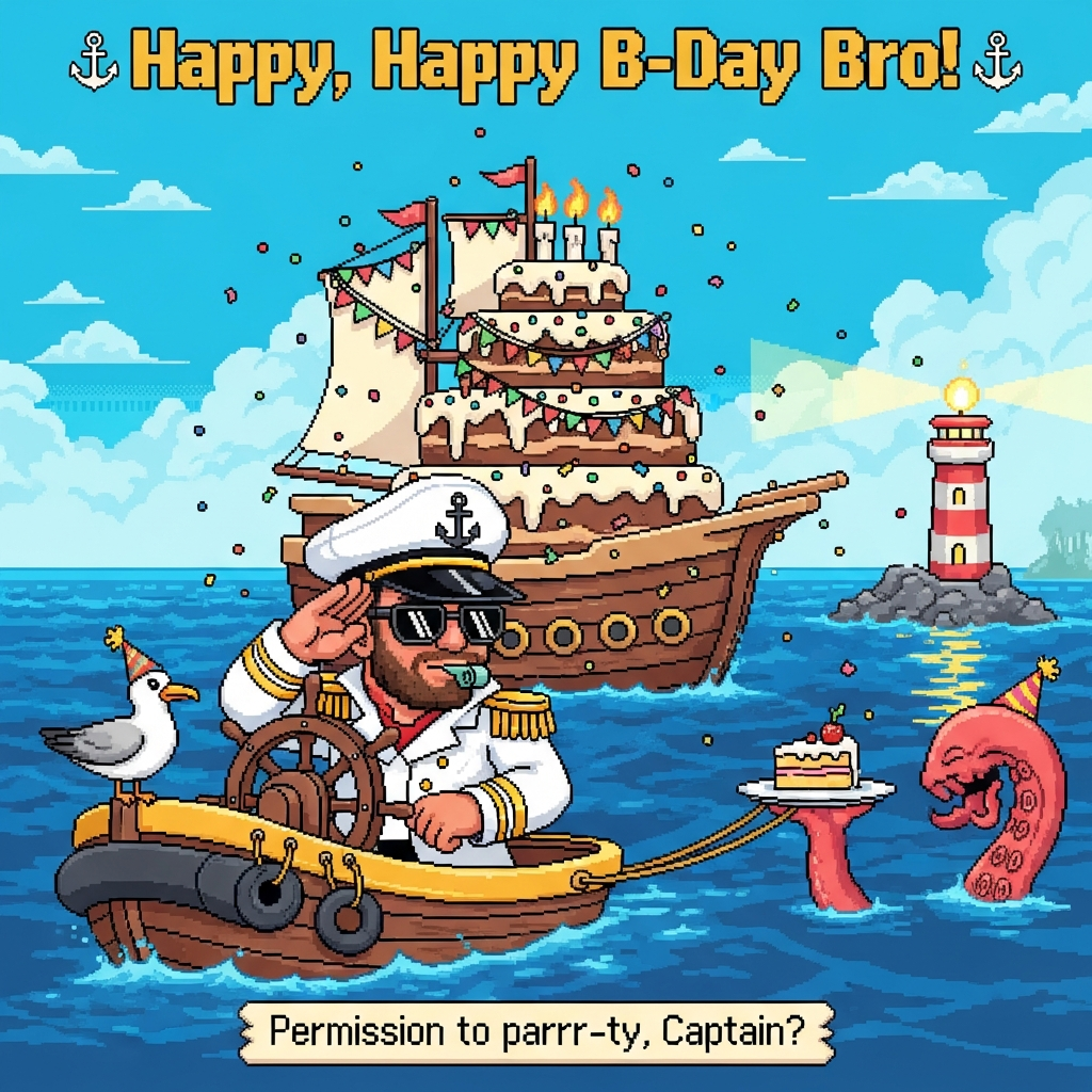 Boats, ships, being a captain, and Birthday Card