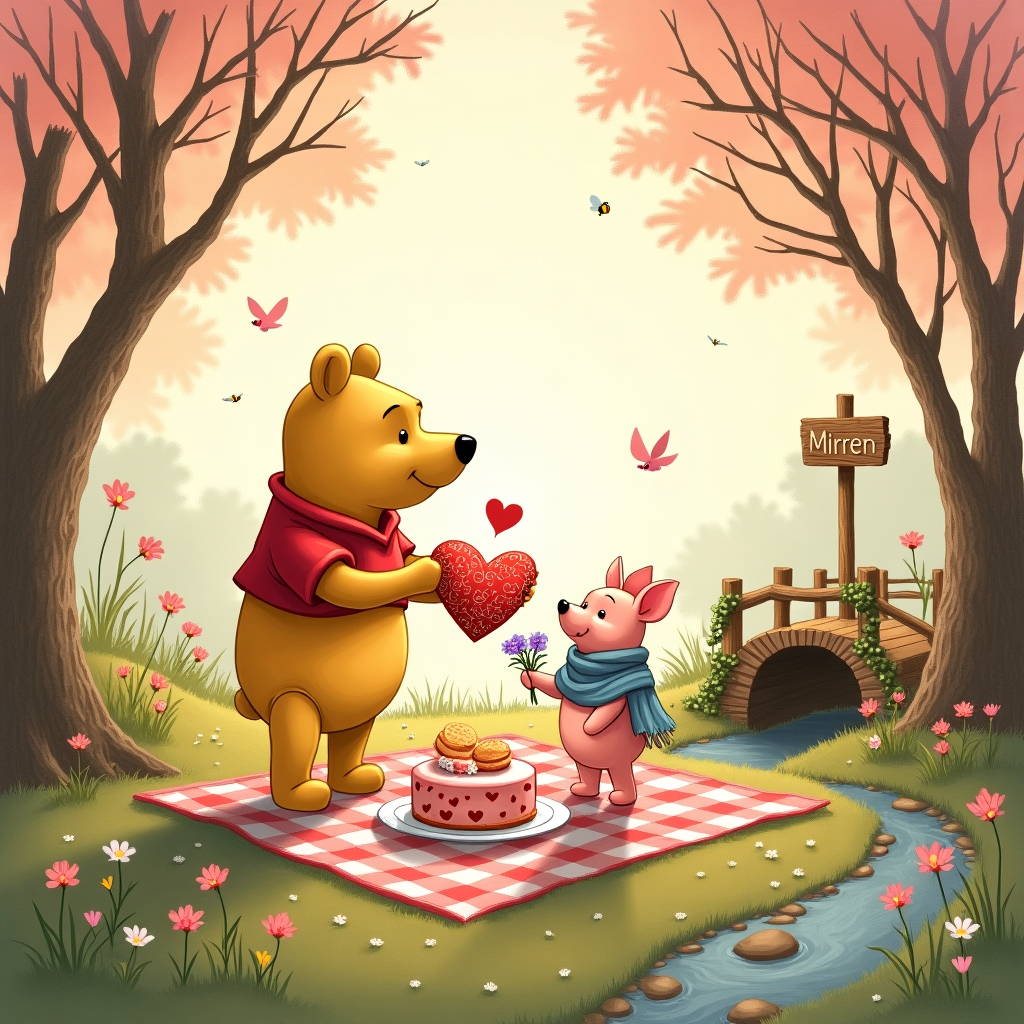 Winnie the poo Valentines-day Card