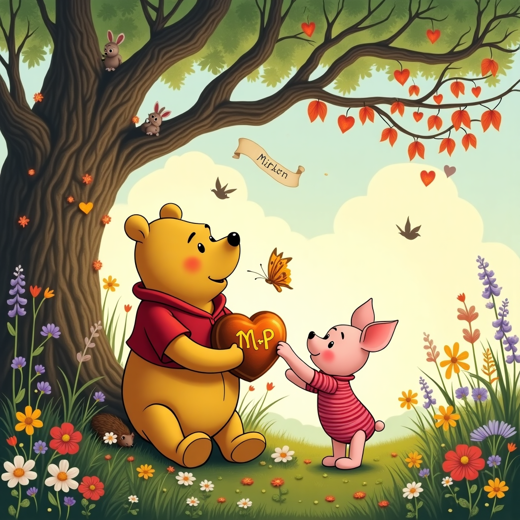 Winnie the poo Valentines-day Card