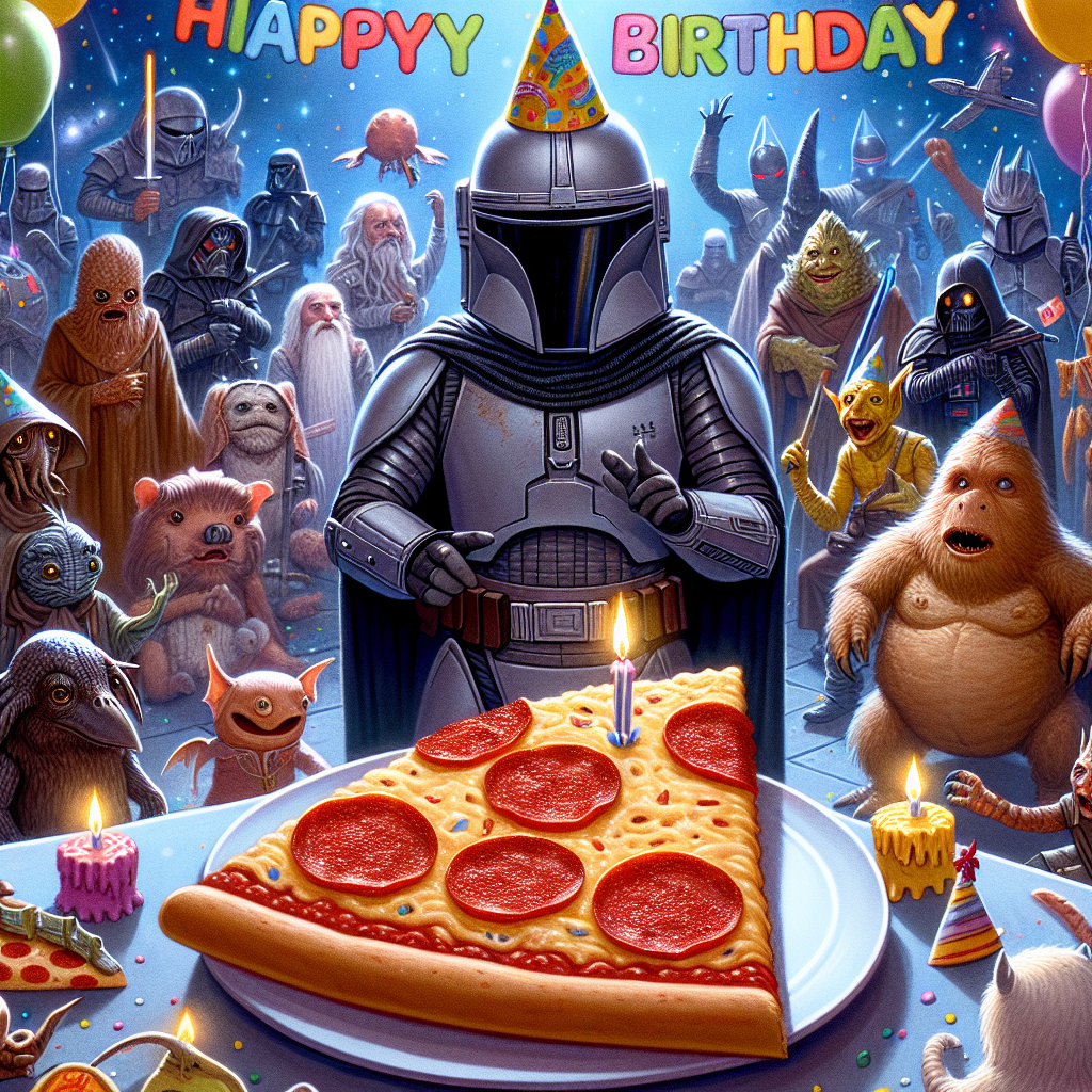 Pepperoni pizza , Darth vader from star wars, Food Puns, and Pokemon Birthday Card