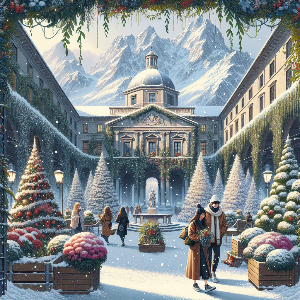 Xmas, New year, Winter, Milan, Mountain , Plants, and University Christmas Card