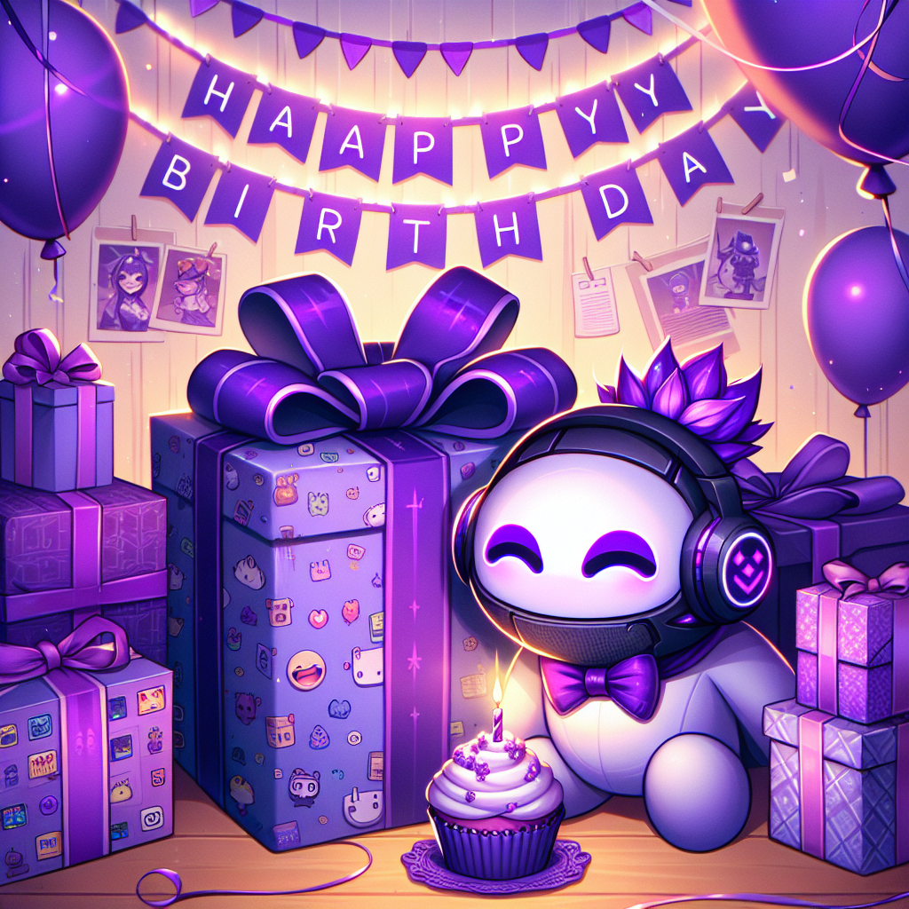 Roblox, and Purple Birthday Card