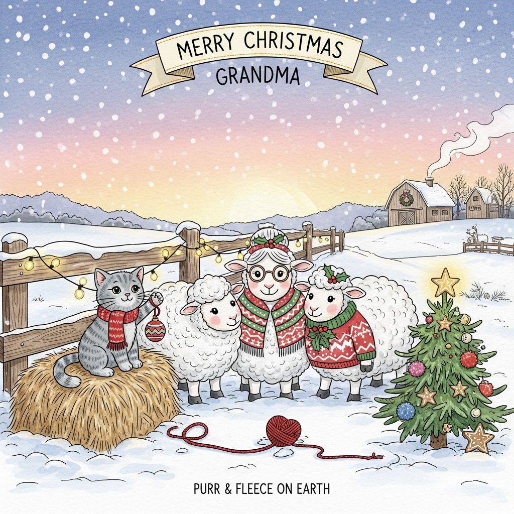 Animal Themes Christmas Cards