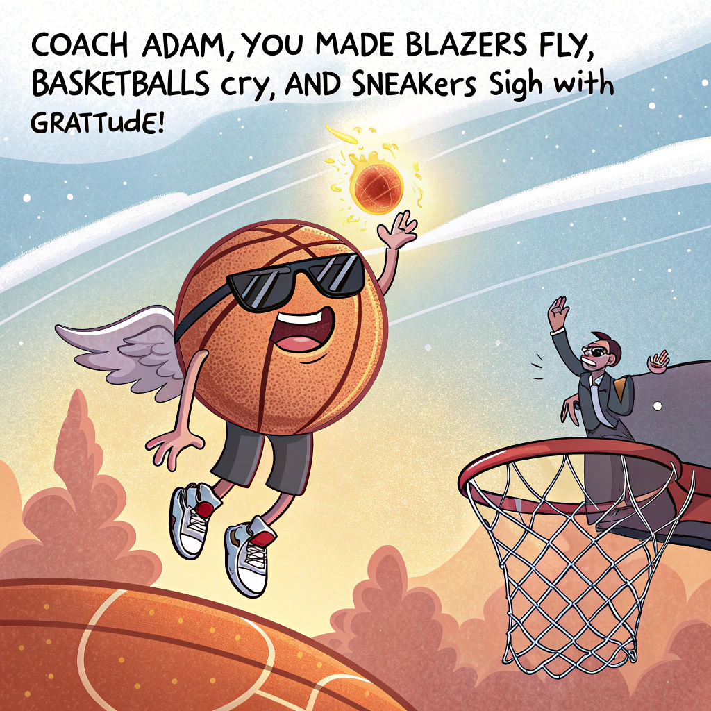 Basketball , U14’s Blazers, and Tick sneaker Thank-you Card