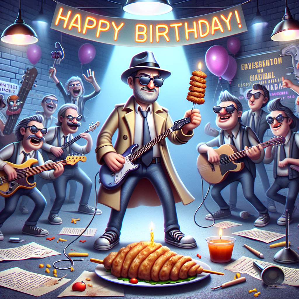 Rock music, Crime stories , Me, Kebabs, Travel , and CSI Birthday Card