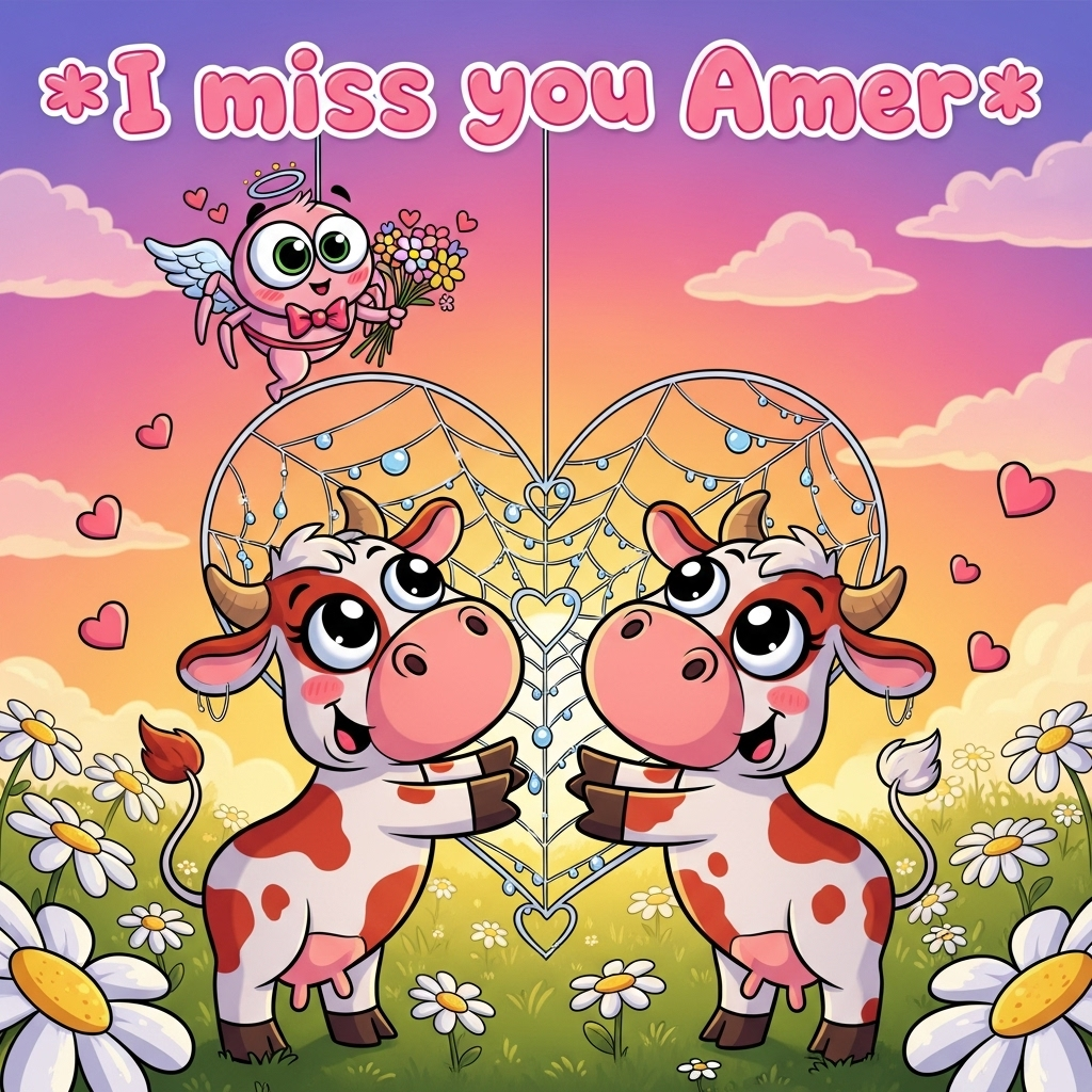 Romance, Hugs, Cows, Spiders, Love, and Valentines-day Card