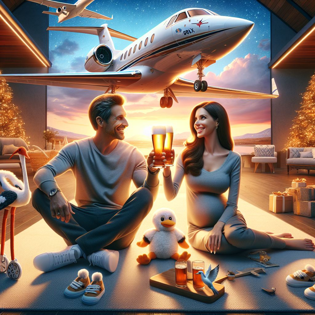 Beer, Falcon 900Lx, Babies , and Royal airforce New-baby Card