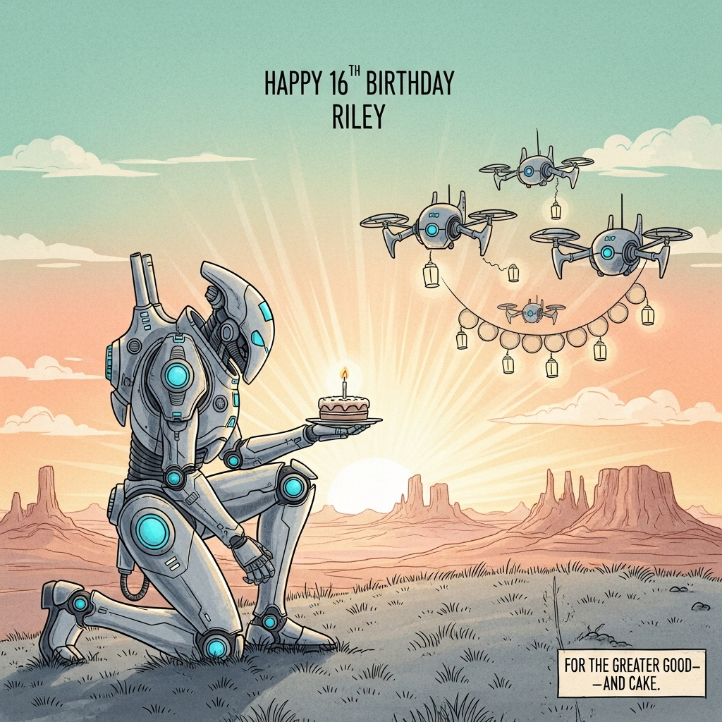 Warhammer 40k T’au, and Birthday Card