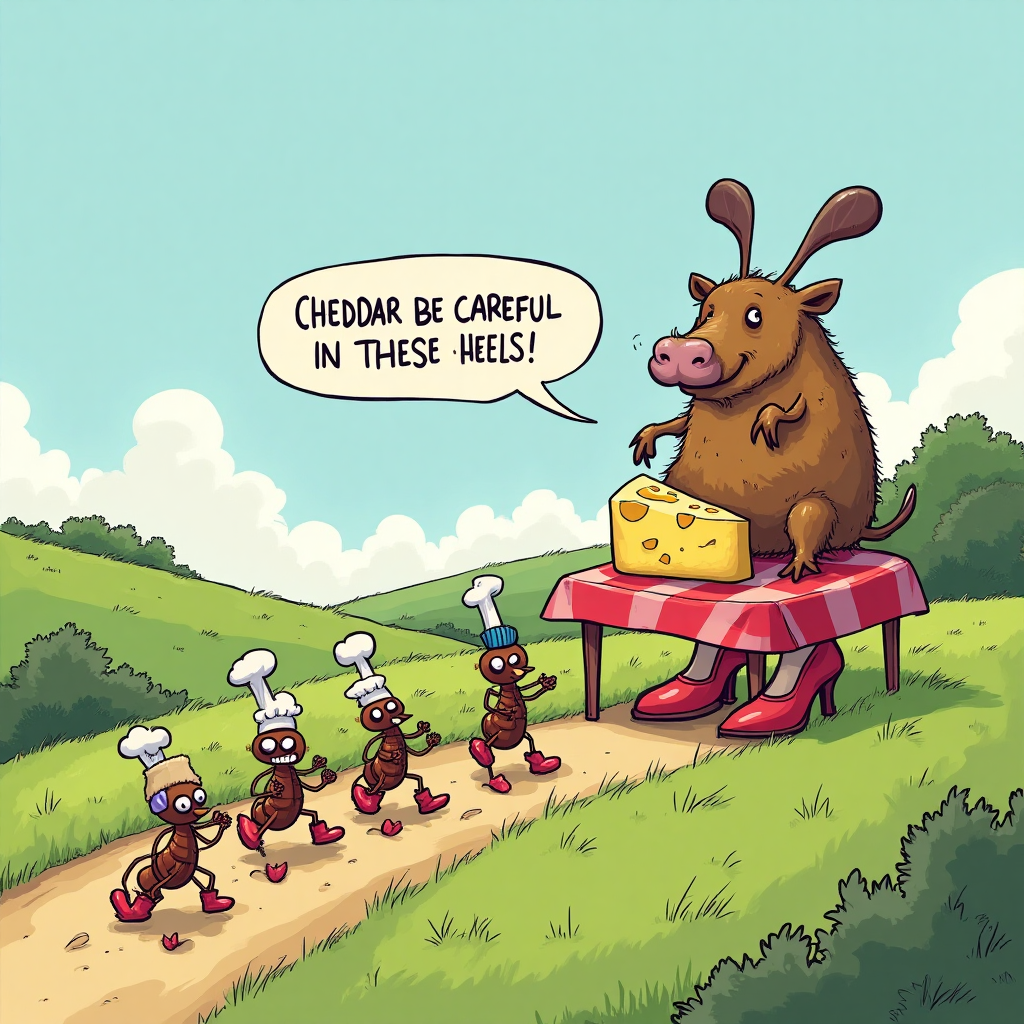 Haggis, Cheese, Picnics, High heels, and Mothers-day Card