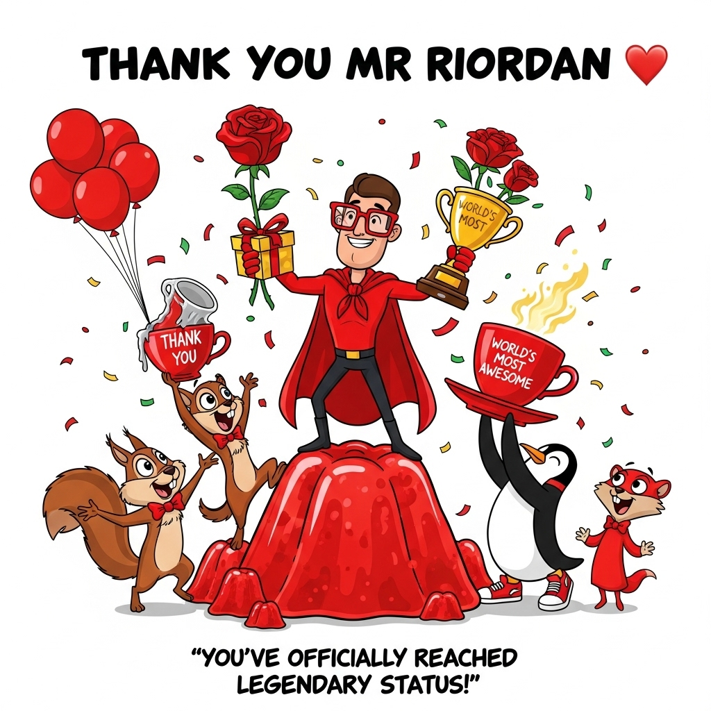 Red, and Thank-you Card