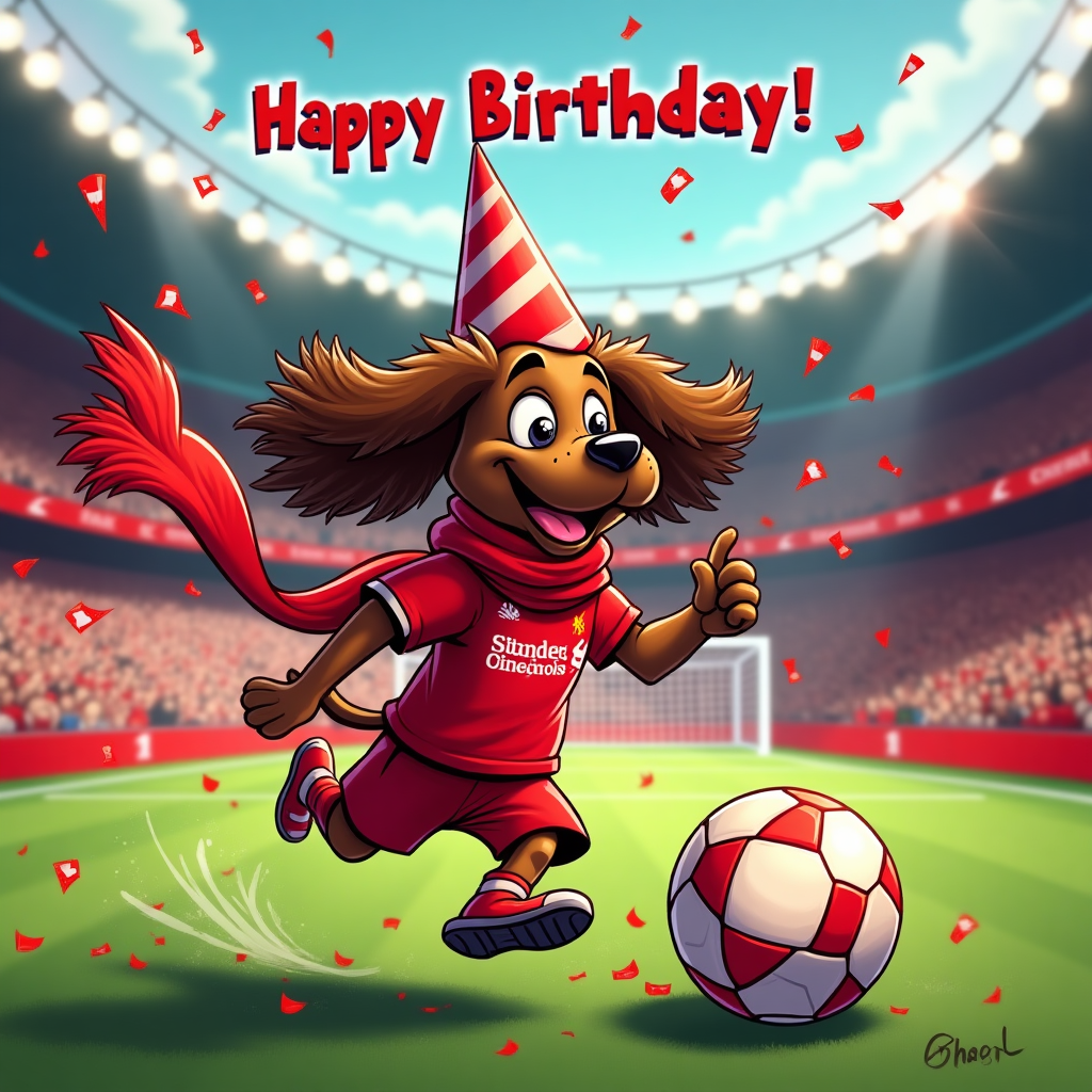Football, Liverpool , Spaniel dog , and Birthday Card