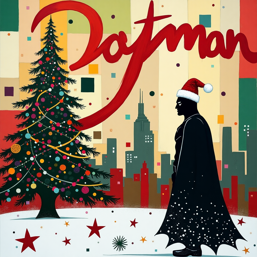 Batman in a christmas mood Christmas Card