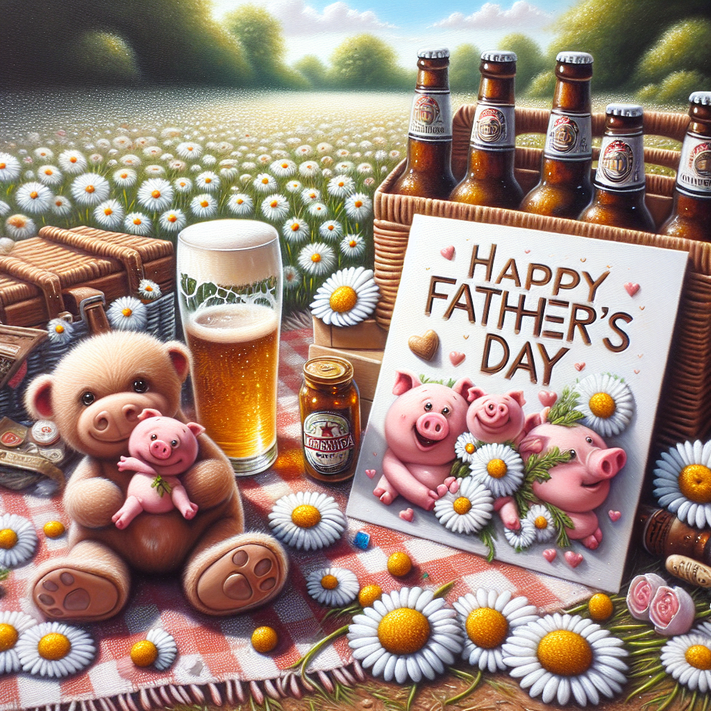 Beer, peppa pig Fathers-day Card