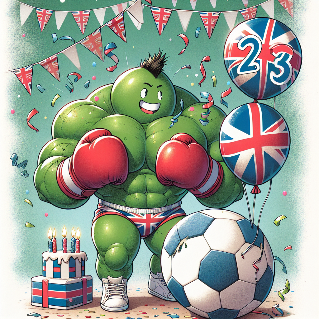 Marvel (specifically the Hulk), British Football , Kickboxing , and Turning 23 Birthday Card