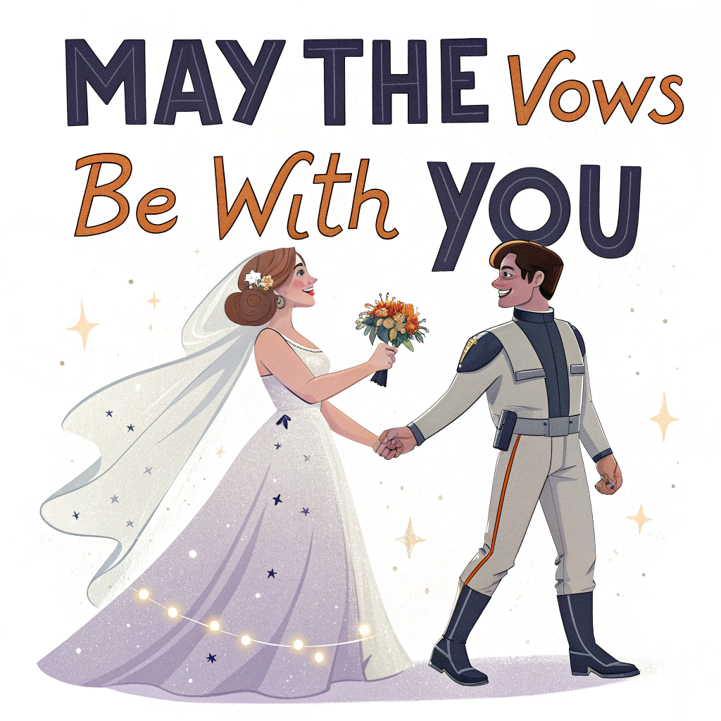 Star wars bride and groom, and Wedding Card