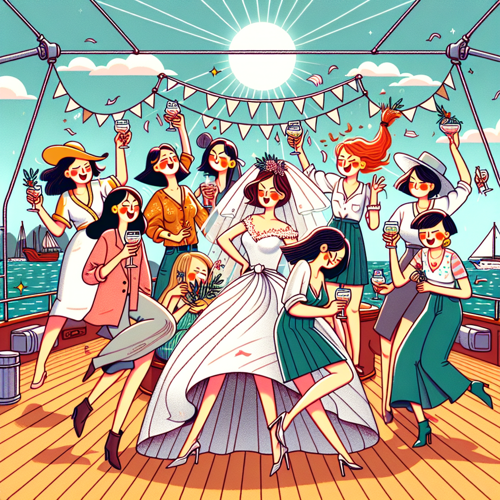 Sailing, Sea, Sun, Girls, Dancing, Bride, Cowboy hats, Gin, Drunk, and Laughing Birthday Card