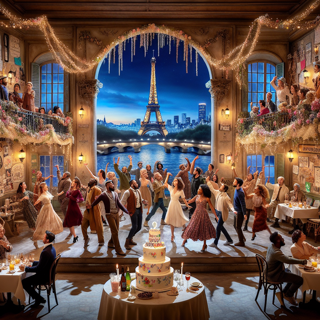 Musicals , Dancing, and Paris Birthday Card