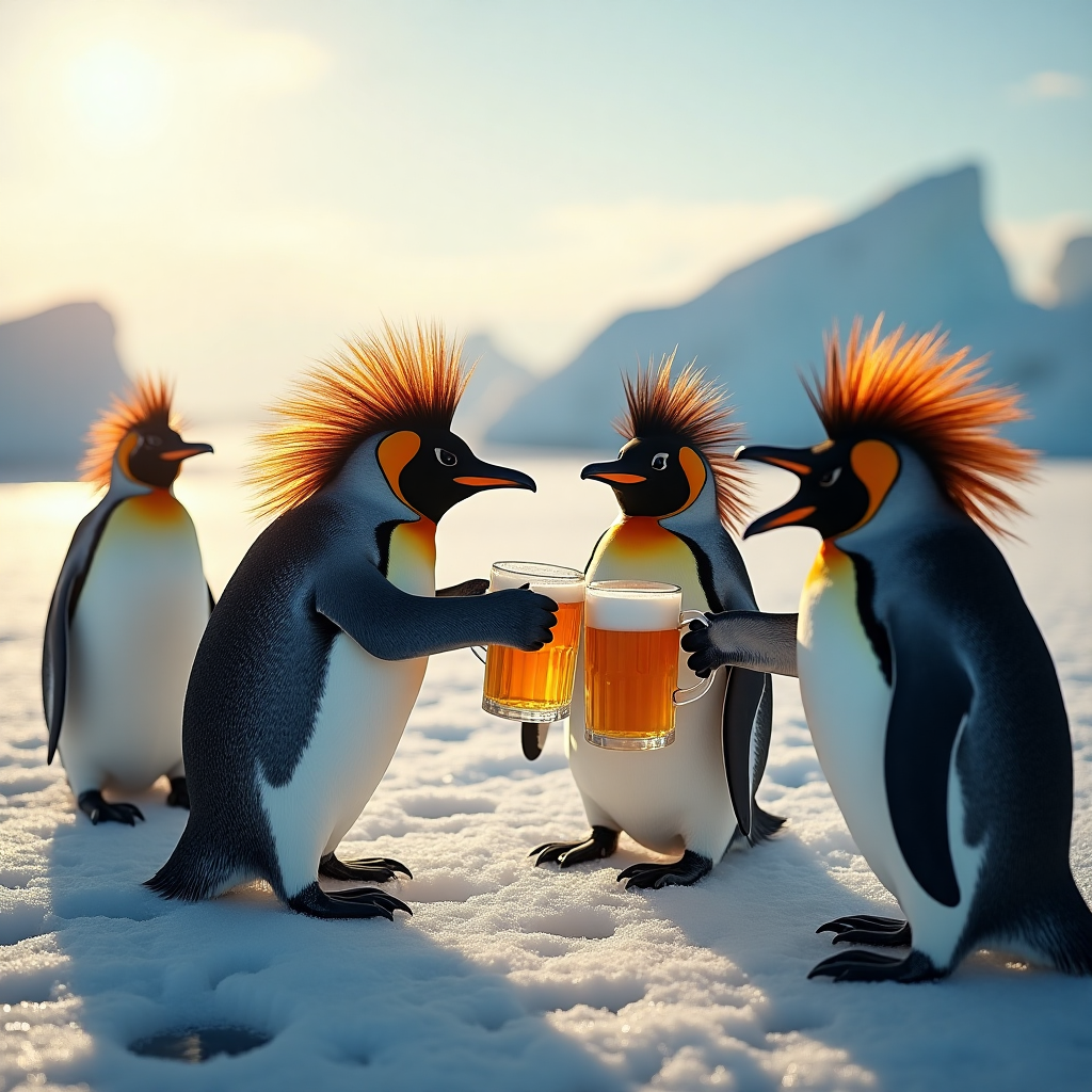 Penguins, Mullets, Beer, and Congratulations Card