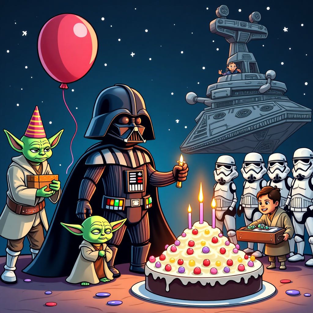 Darth Vader , Star Wars, Yoda, Obi wan kenobi, , and Birthday Card