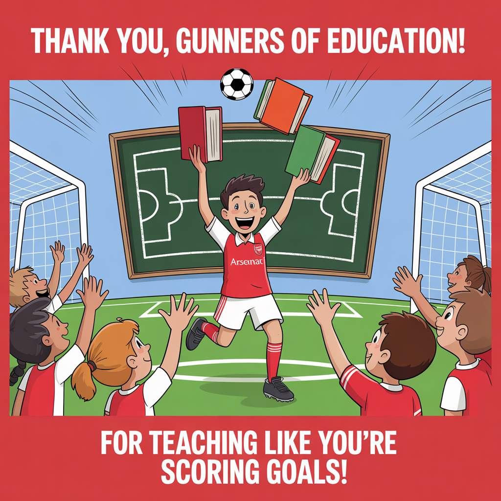 Arsenal, Teaching, and Thank-you Card