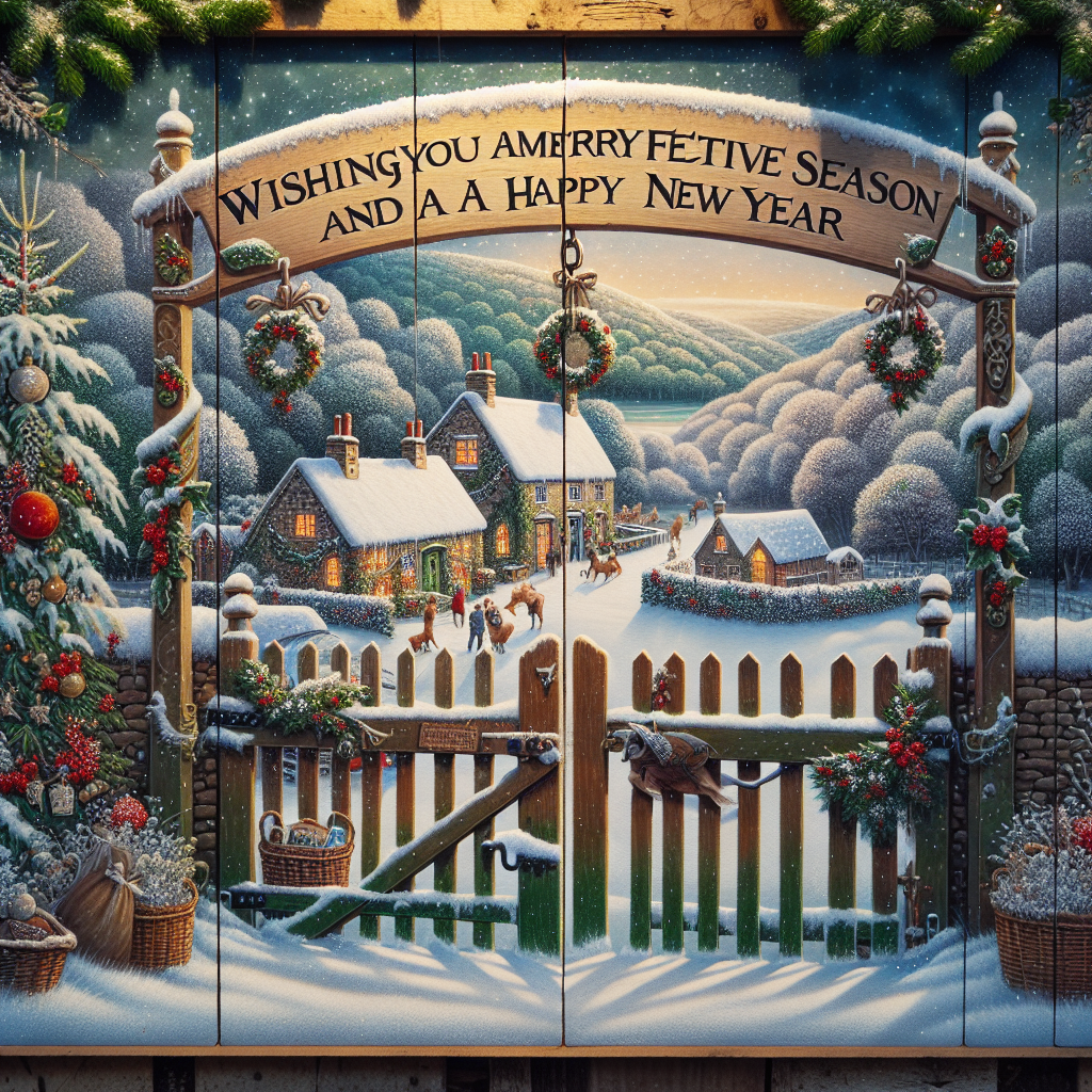 Countryside, Greenbelt, Village, Local, and Farm Christmas Card