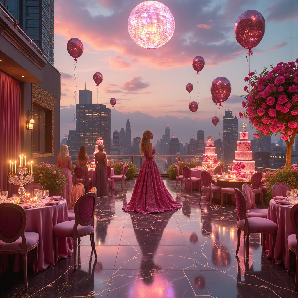 40th birthday , Pink sparkles , Glitterball , and Taylor swift Birthday Card