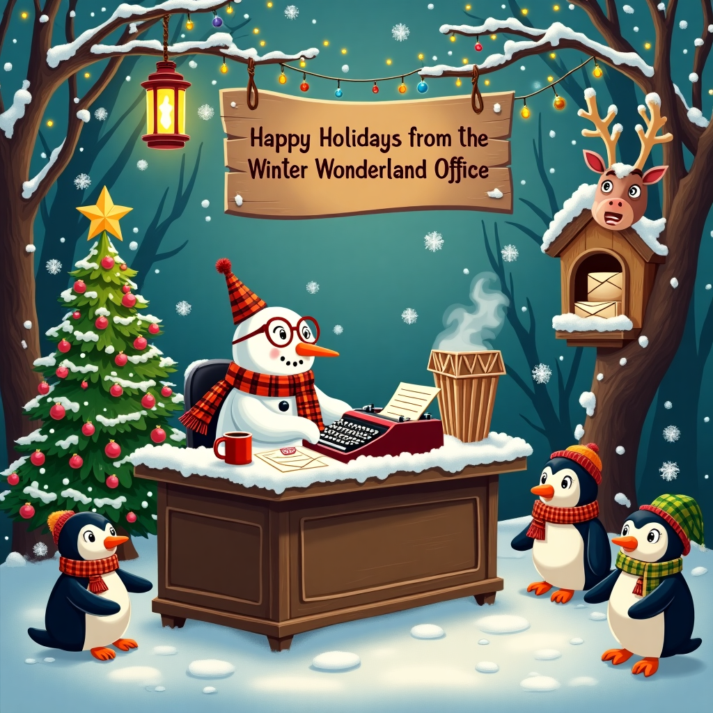 Happy Holidays card, Winter wonderland , and Professional Christmas Card