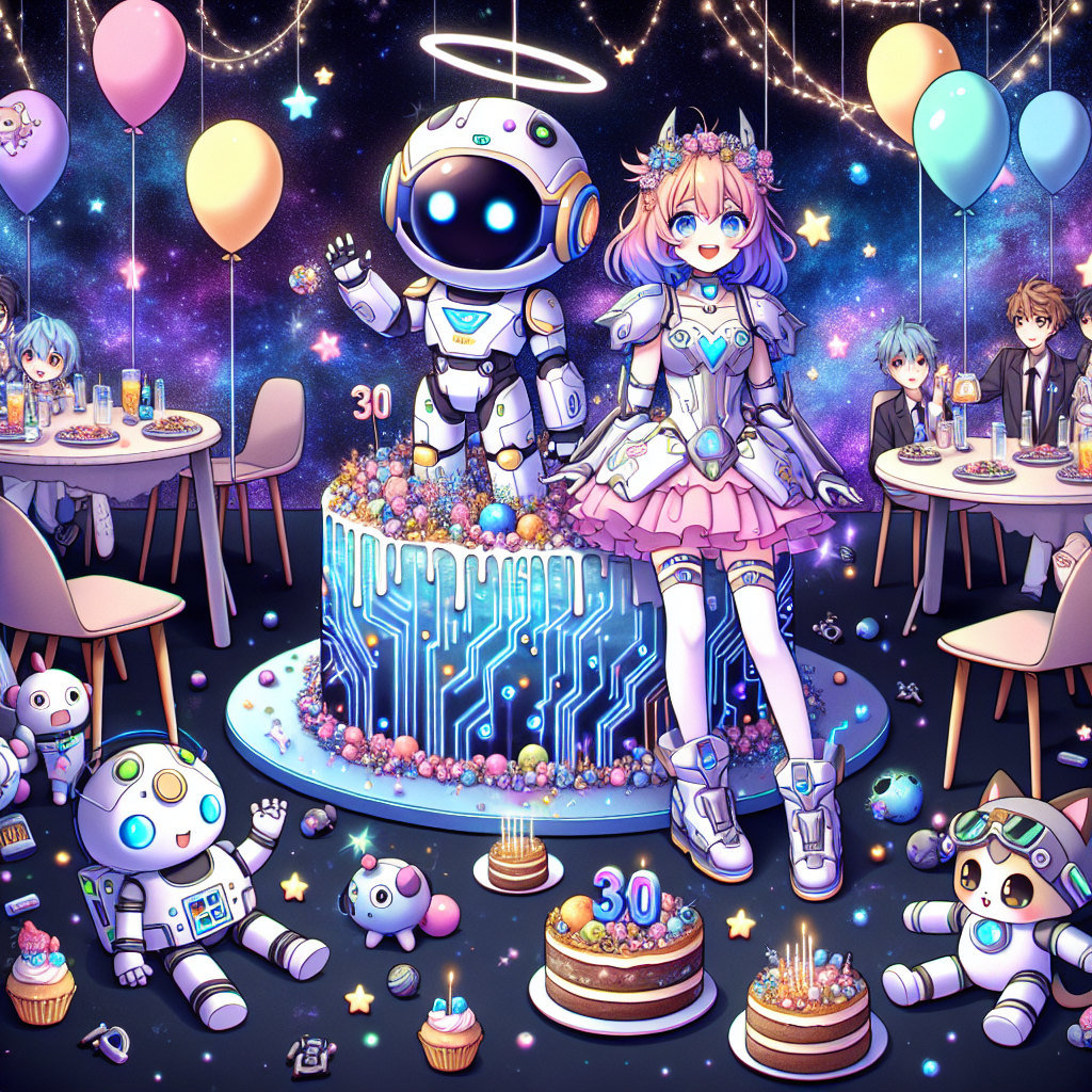 Anime, Sci-fi, and 30th Birthday Birthday Card