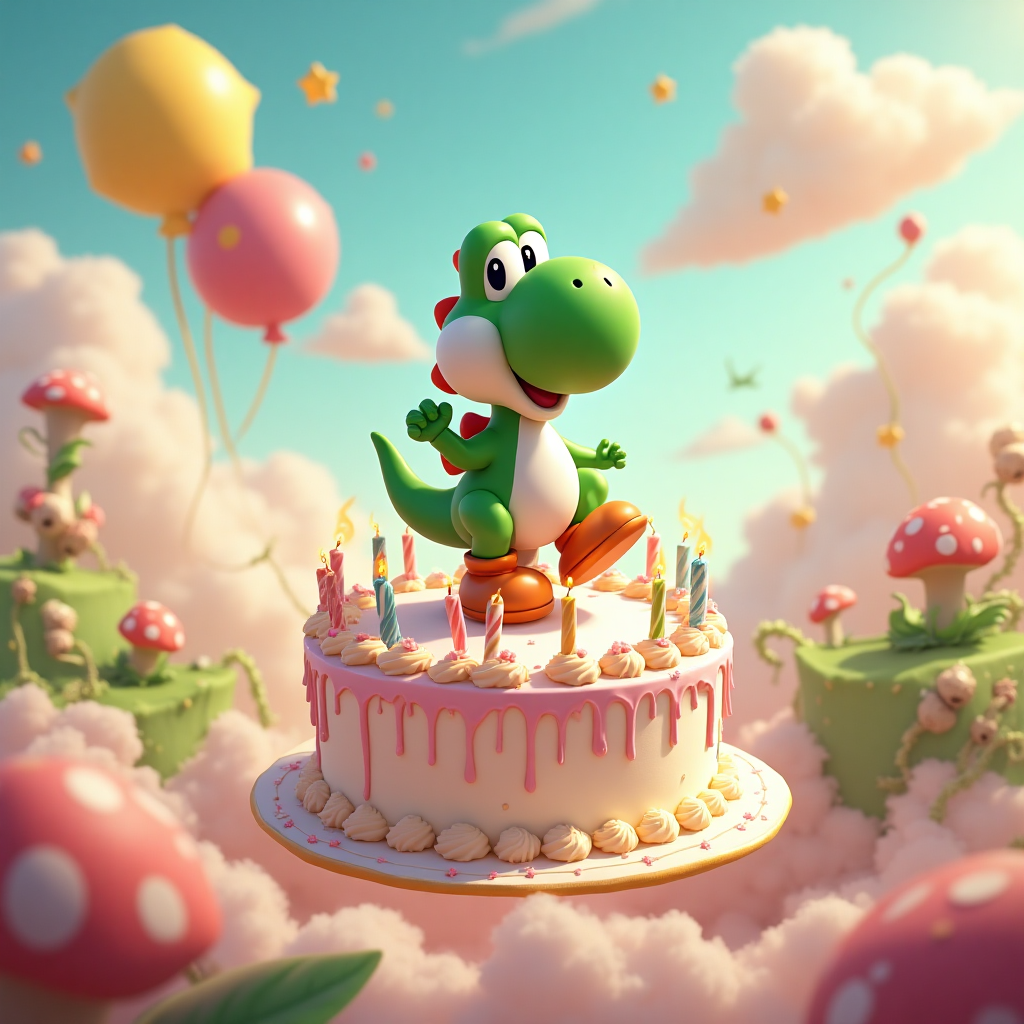 Yoshi, and Birthday Card