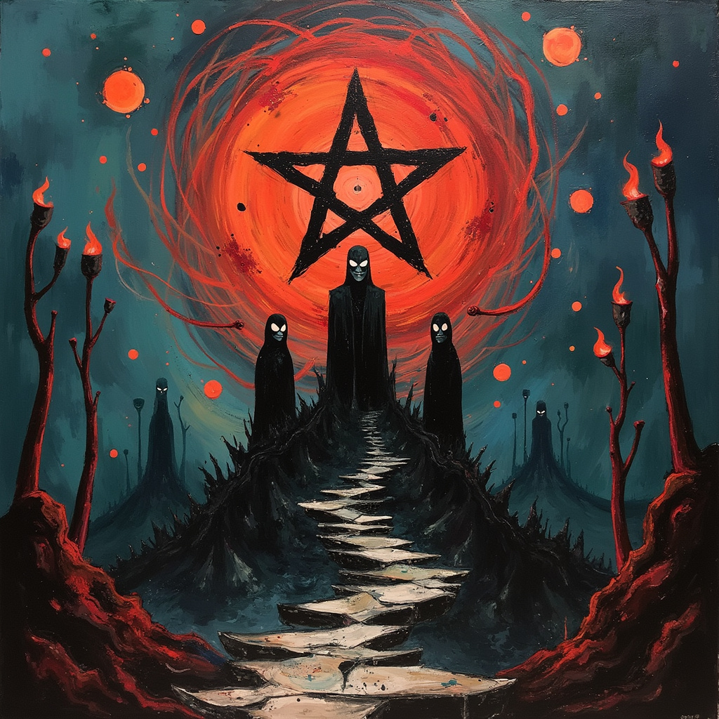 Satan, Devil, Wichcraft, and Dark Birthday Card