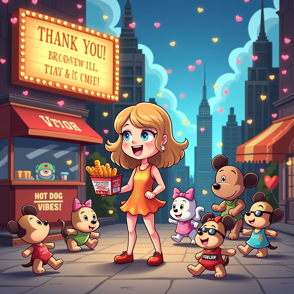 Taylor Swift, Raising Canes, New york, Disney, and Puppies Thank-you Card