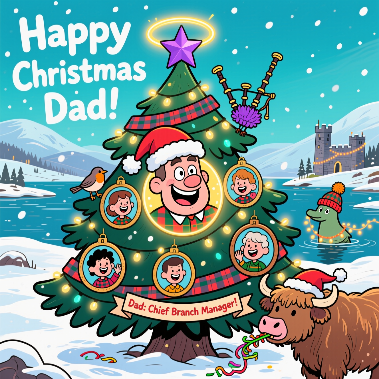 Family Tree, Scotland, and Christmas Card