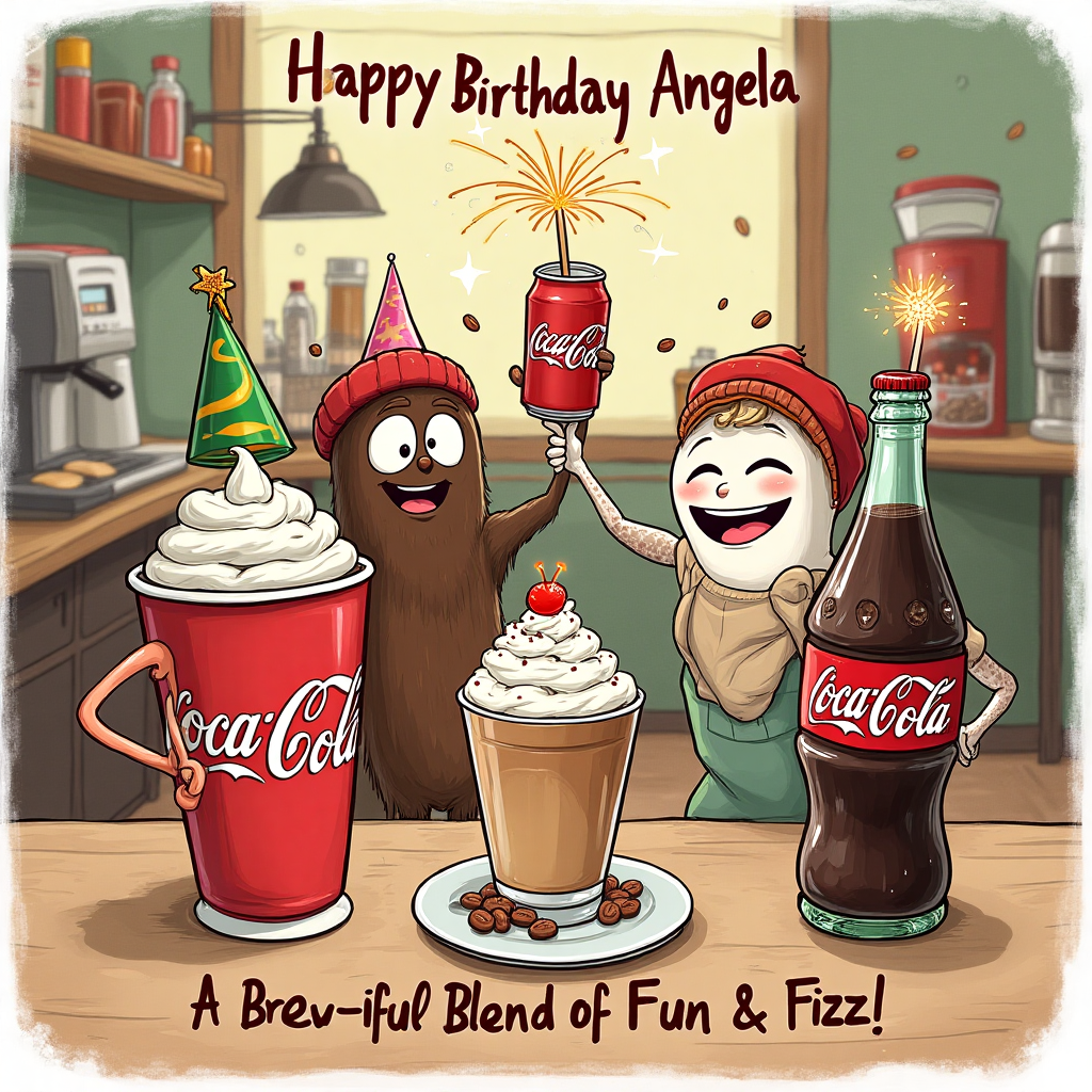 Coca cola, Starbucks, and Birthday Card