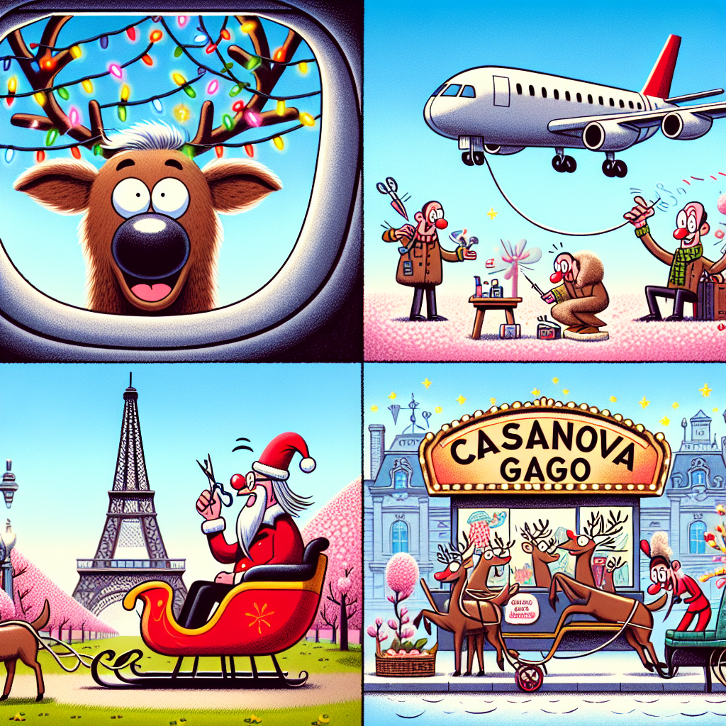 Paris, Spring, Airplane, Disneyland Paris, and Hair removal Christmas Card