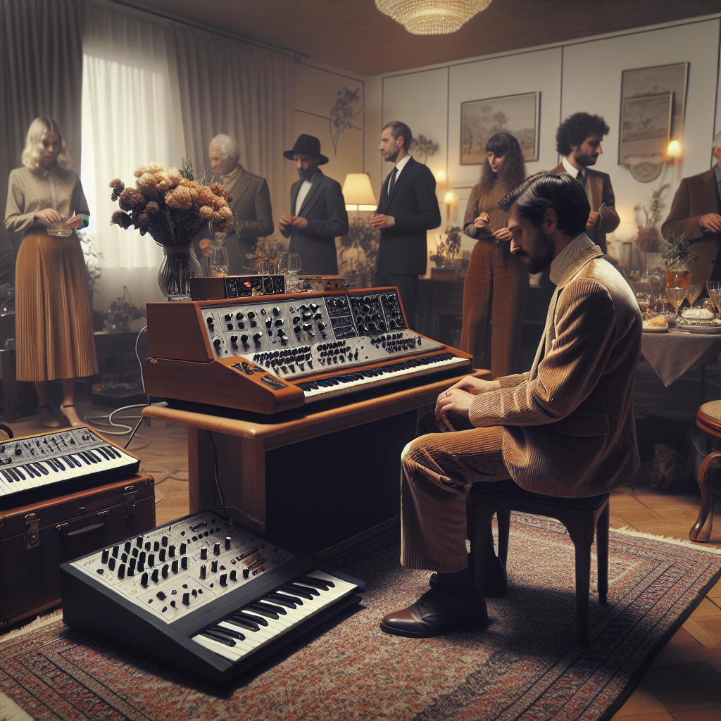 Picture a dignified birthday party scene where the decor is understated yet authentic, resonating well with a mature sensibility. In the center of the room, an array of vintage synthesizers is set up, encouraging guests to engage and touch upon the melancholy notes of reality. Around this setting, individuals dressed in their finest corduroy trousers reflect a classic fashion aesthetic that defies fleeting trends. In a secluded corner of the room, a small language learning station is in place, reminiscent of Duolingo, providing attendees with a reflective pause to consider their intellectual growth marked by new languages they have explored in the past year.
Generated with these themes: Synthesisers , Corduroy trousers, and Duolingo.
Made with ❤️ by AI.