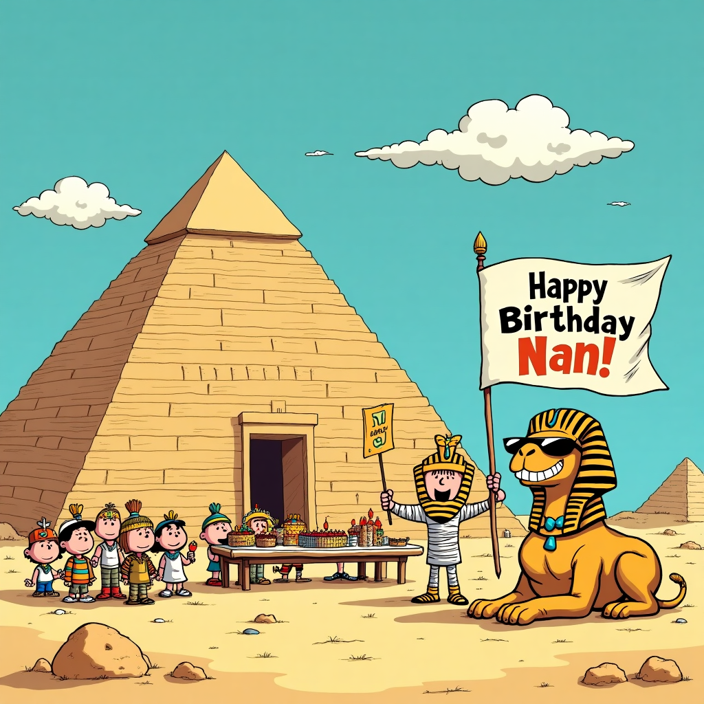 Egypt, and Pyramids Birthday Card
