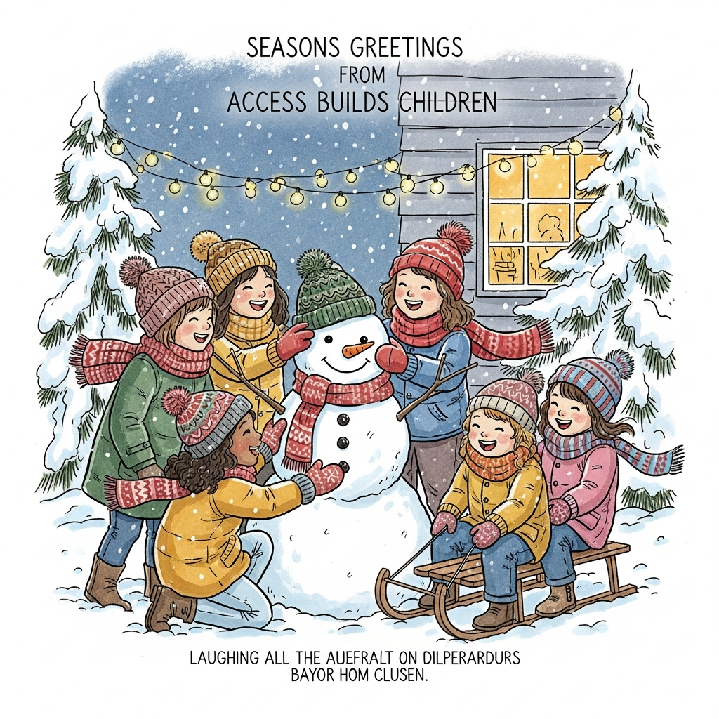 Kids laughing, and Christmas Card