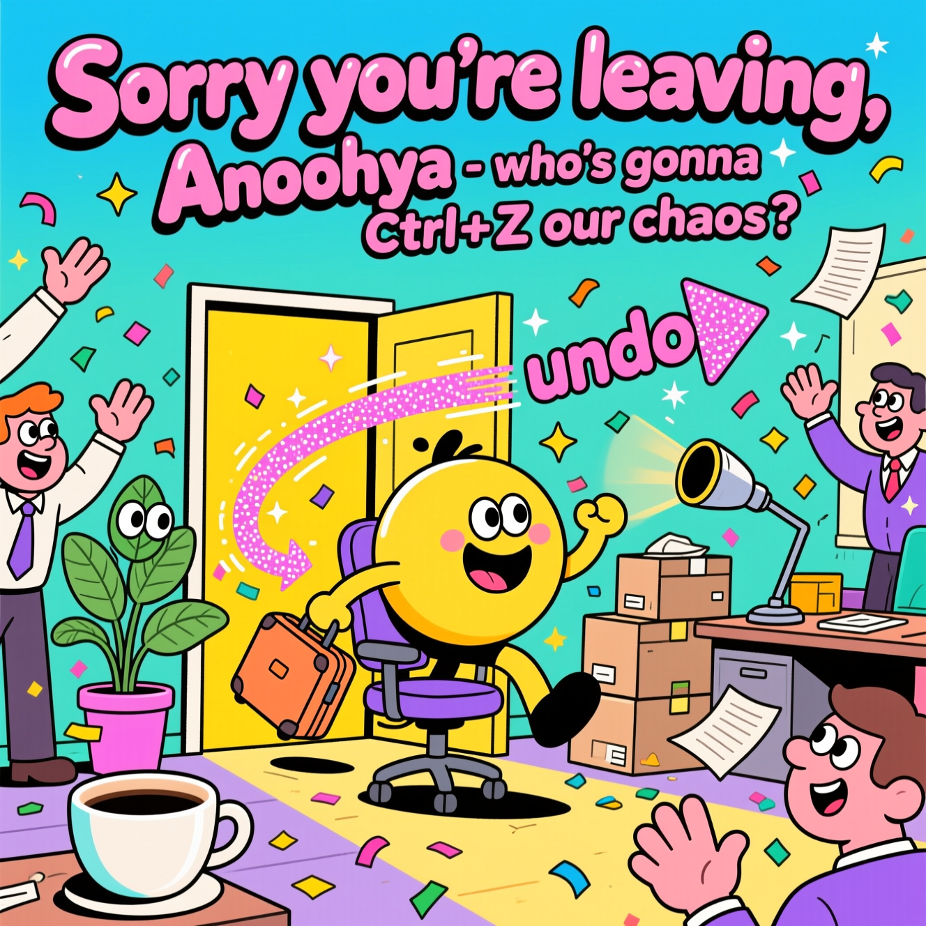 Sorry you are leaving Anoohya , and Farewell Card