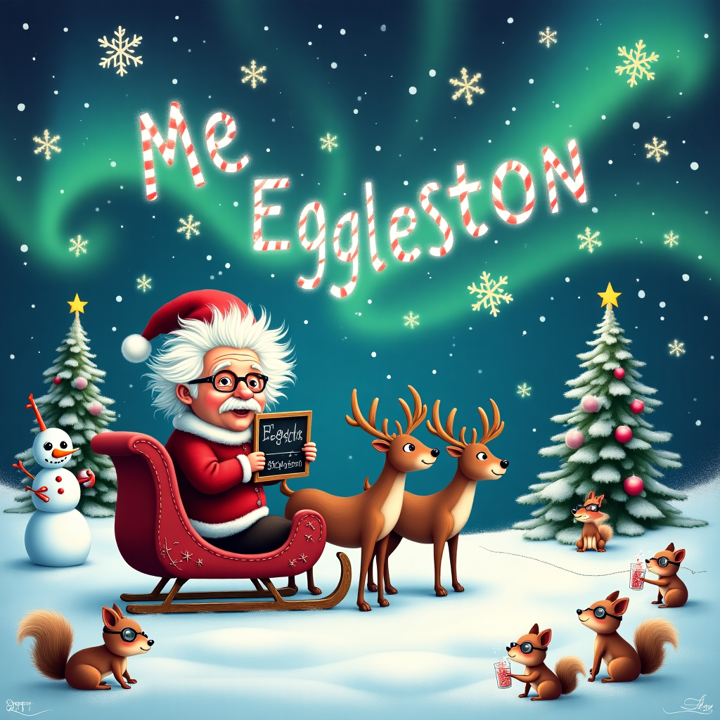 Albert Einstein Christmas Card