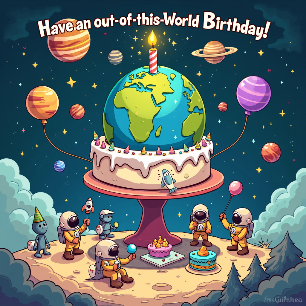 Earth Birthday Card