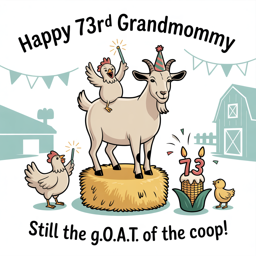 Chickens, Goats, and Birthday Card