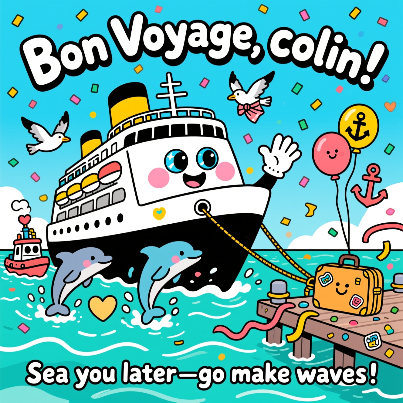 Cruise ships, and Farewell Card