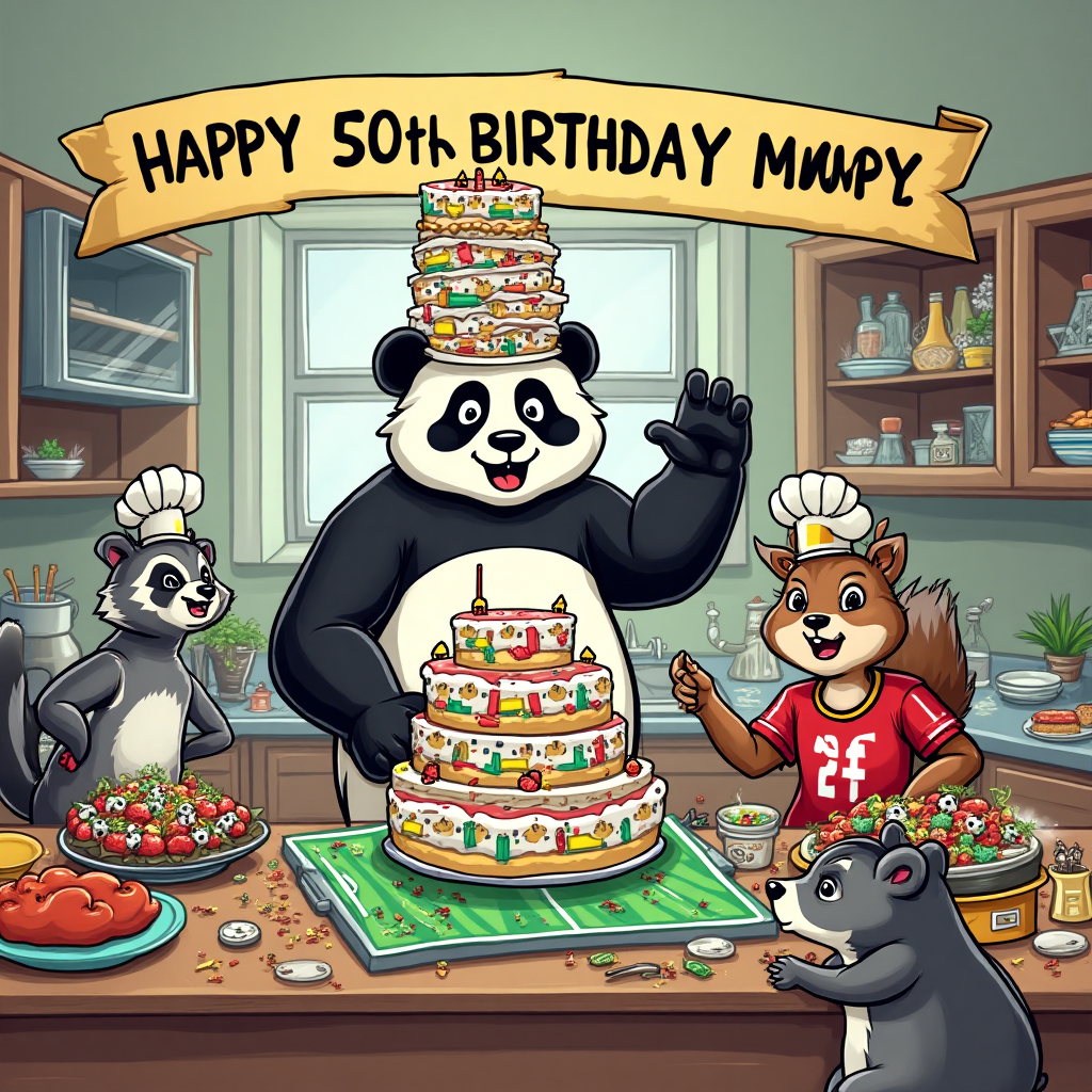 50, Cooking, Animals, Spreadsheet, Football, Food, and Birthday Card