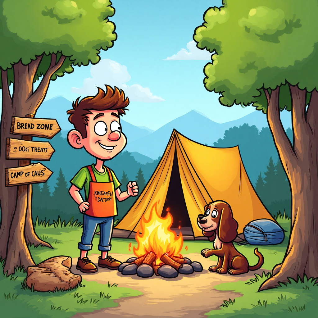 Camping , Cocker spaniel, Baking bread, and Fathers-day Card
