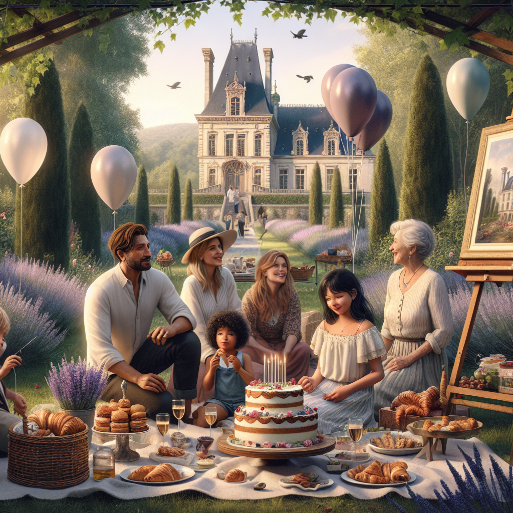 Painting, Family, and France Birthday Card