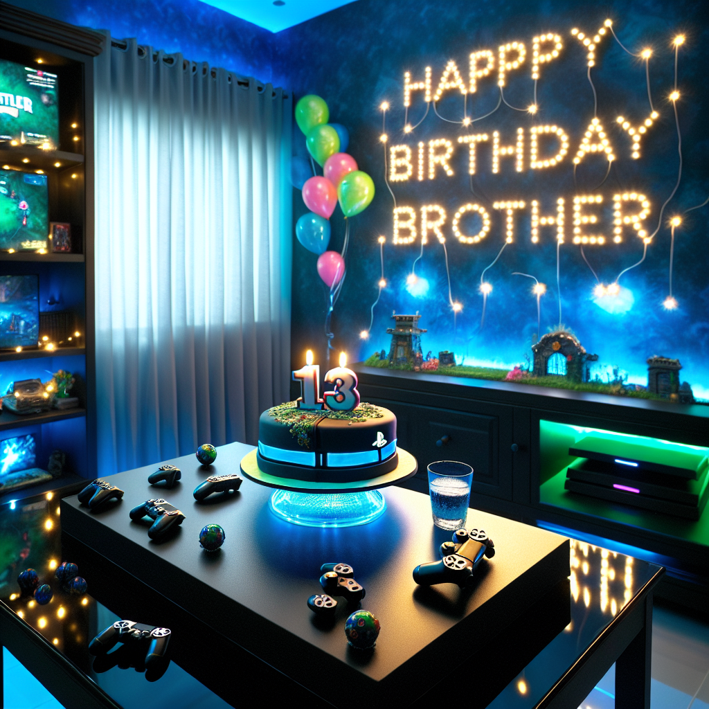 Happy 13th Birthday brother, FORTNITE, and PLAYSTATION Birthday Card
