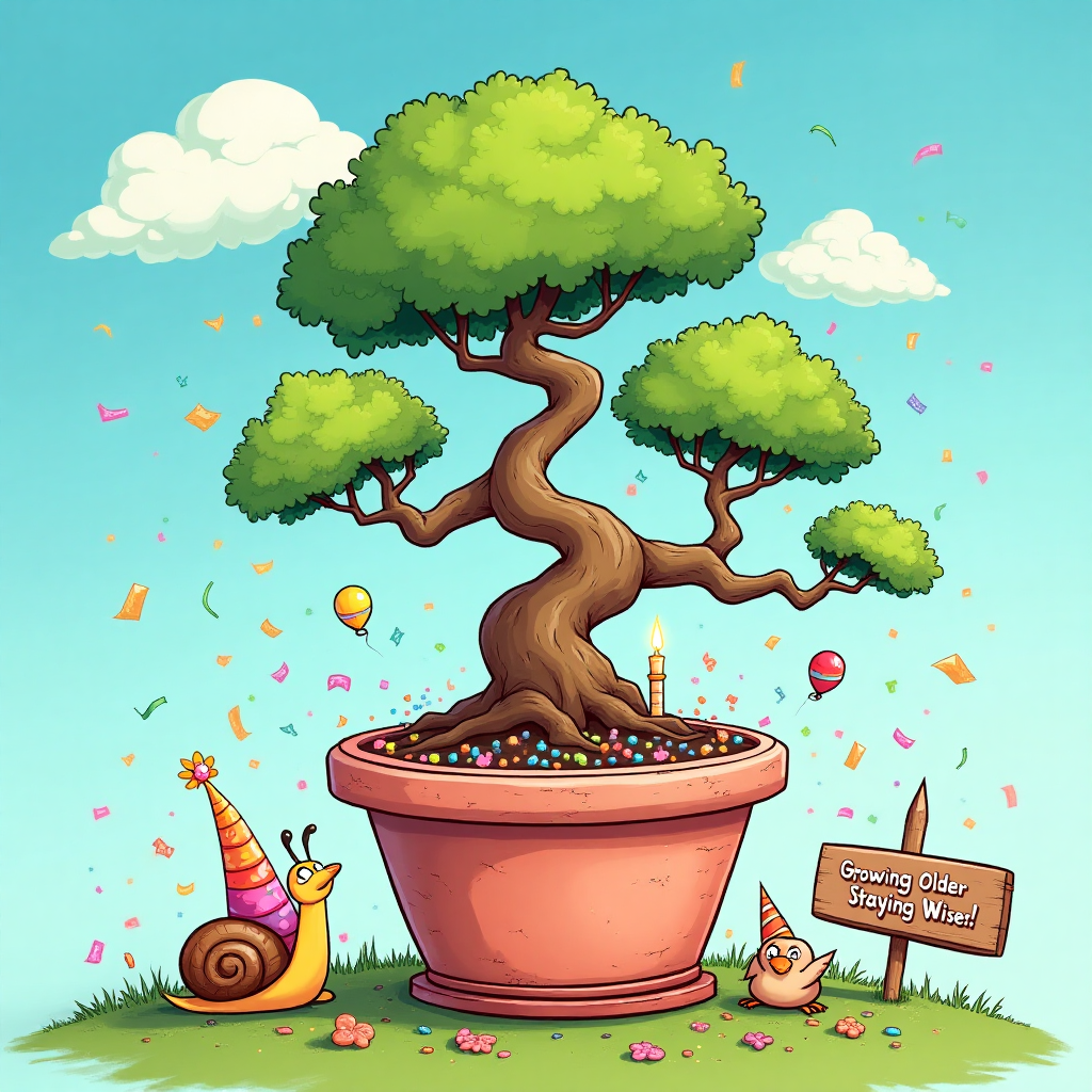 Bonsai trees, and Birthday Card