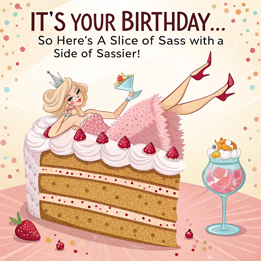 Sexy girl Birthday Card