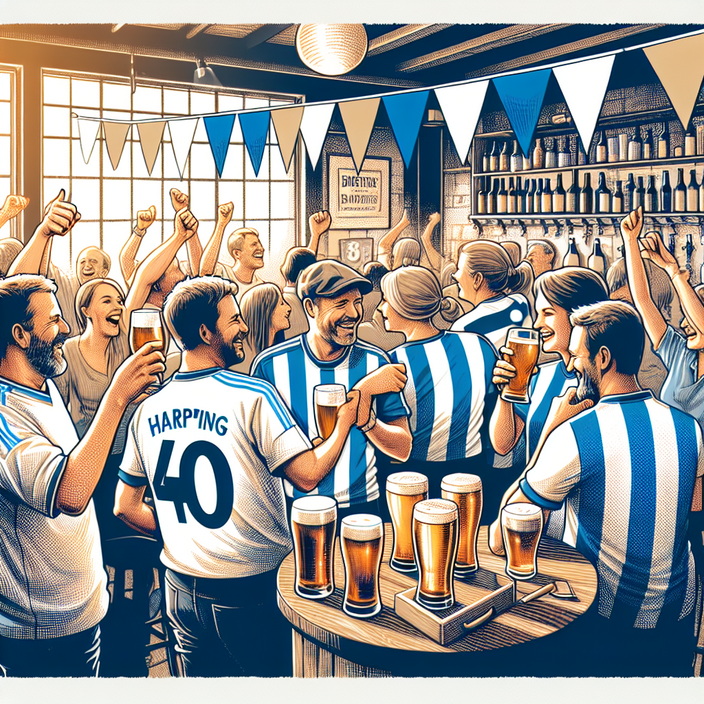 Craft an image depicting a heartwarming scene from a 40th birthday celebration in a local pub. Visualize a diverse mix of people, donned in their beloved soccer jerseys, cheering with pints of craft beer. The air is filled with the lively rhythm of live music that dictates their enthusiastic chatter and laughter. This illustration echoes the depth of friendship, heartfelt toasts and genuine moments of joy typical of these intimate gatherings.
Generated with these themes: invitation 40 birthday party friends pub with soccer shirts and beer live music.
Made with ❤️ by AI.